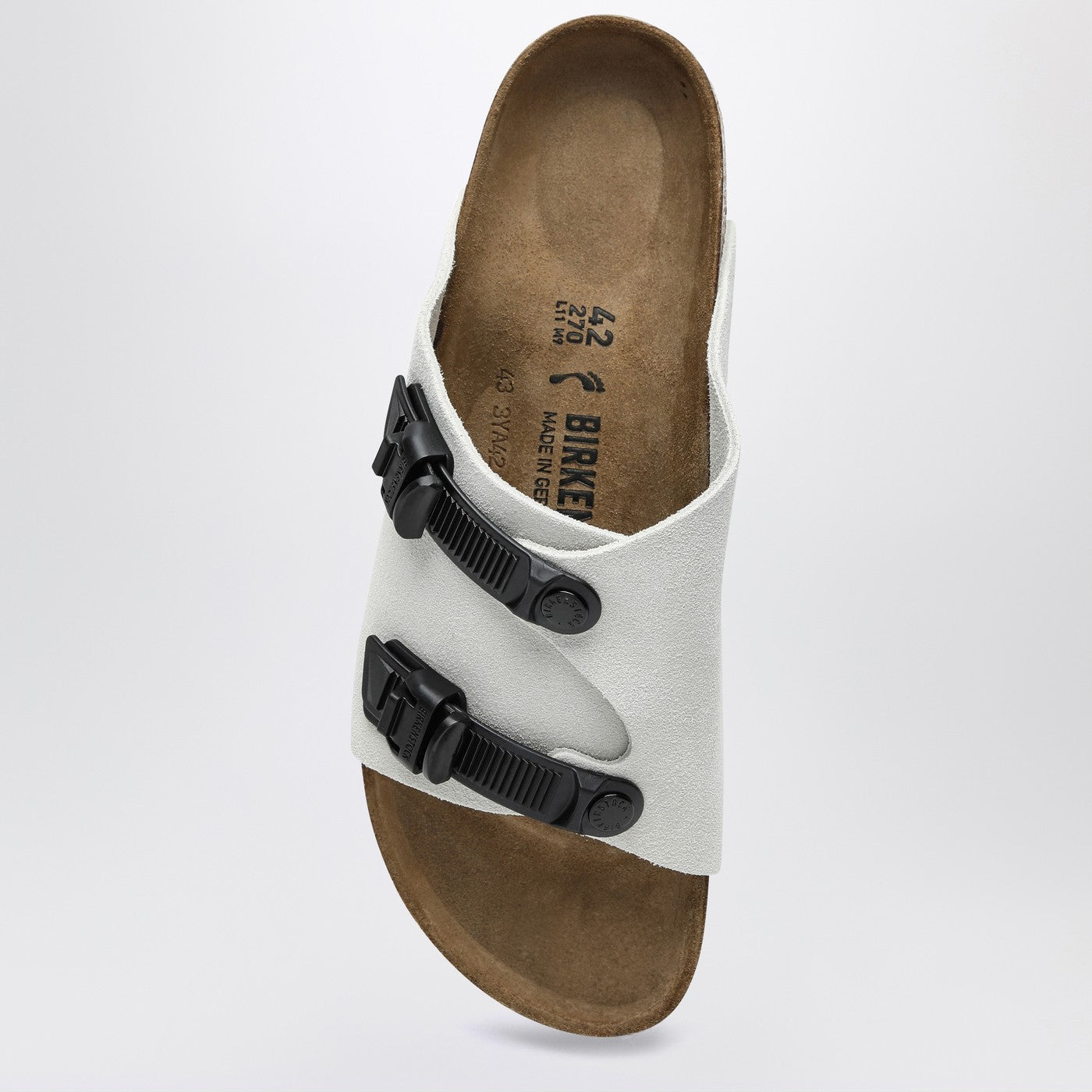 Birkenstock Slide Zürich Tech Antique White In Suede