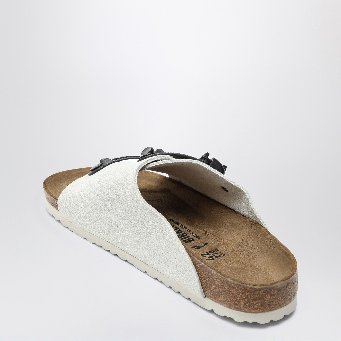 Birkenstock Slide Zürich Tech Antique White In Suede