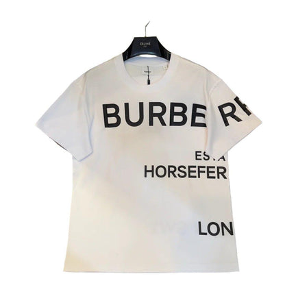 Burberry White T-Shirt Without Collar