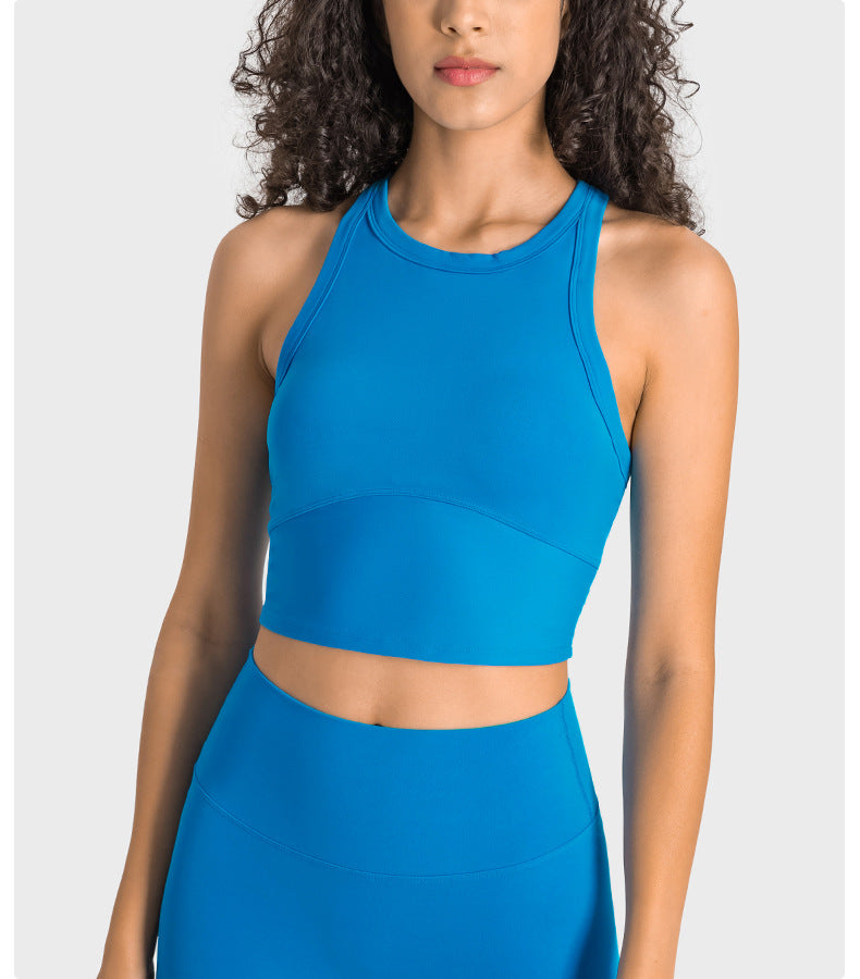 Nude Feel mit Brustpolster Yoga Weste Damen Stoßfest Push Up Zubehör Brust Push Up Sport Unterwäsche BH