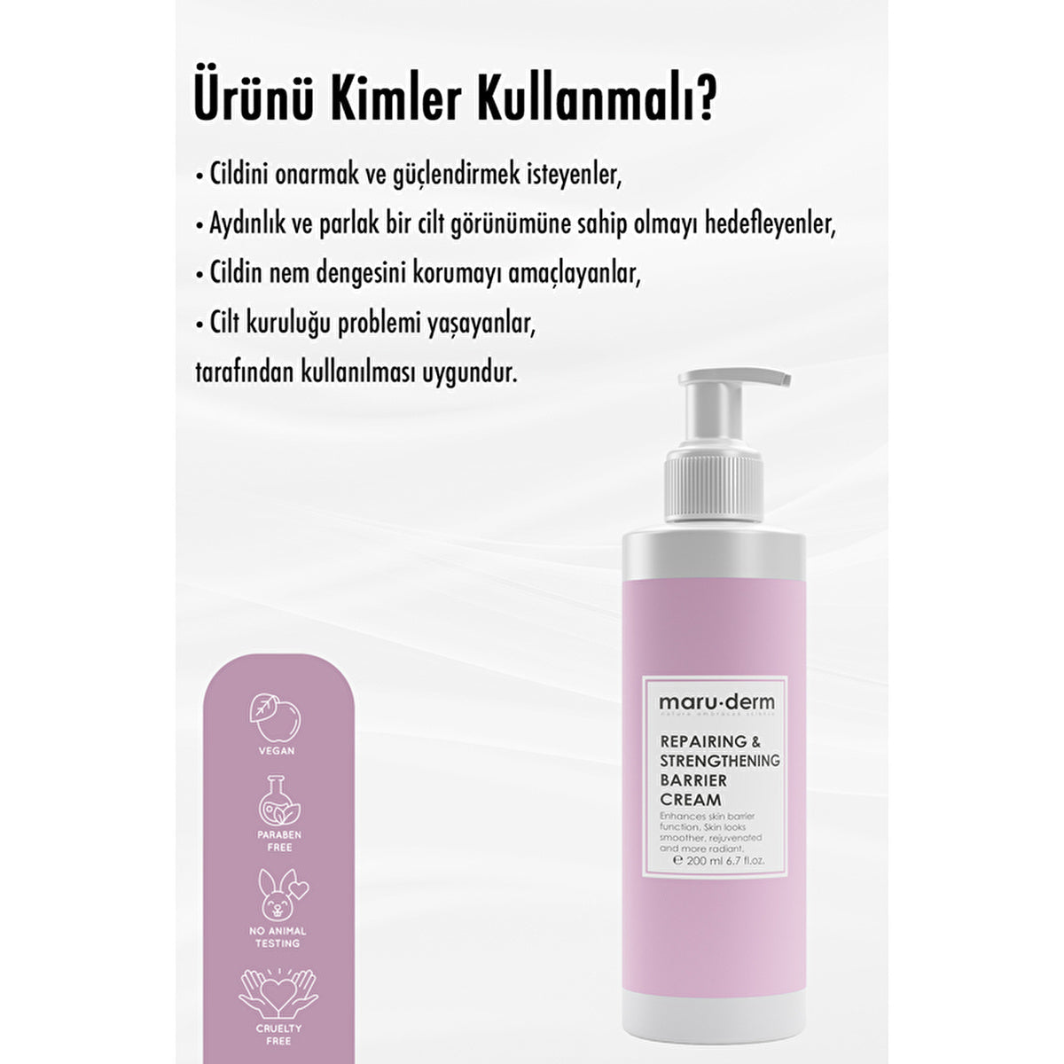 Maruderm Repairing &amp; Strengthening Ceramide Skin Cream 200ml