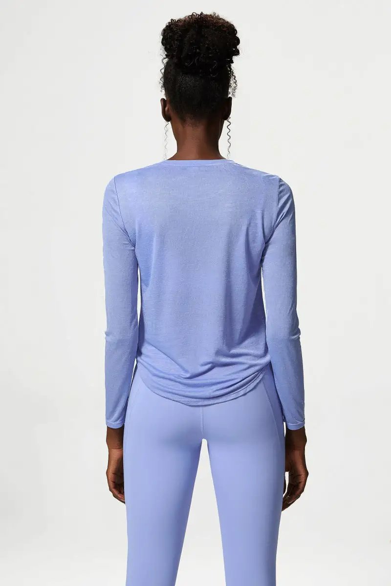 Yoga Clothing Top Loose Long Sleeved Sports Top Women Quick Drying Fitness T shirt Sports Blouse by Wanita Store