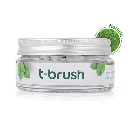 T-Brush Spearmint Toothpaste Tablets with Fluoride - Eco-Friendly