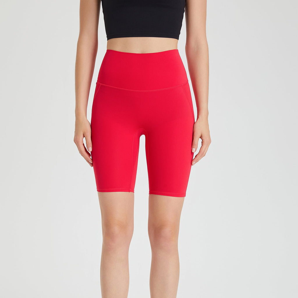 Nahtlose Yoga-Hose mit hohem Bund und Gesäßtasche, kurzer Schnitt, Pfirsich-Hüft-Push-up, Skinny-Sports-Leggings, keine sichtbaren Unterhosen