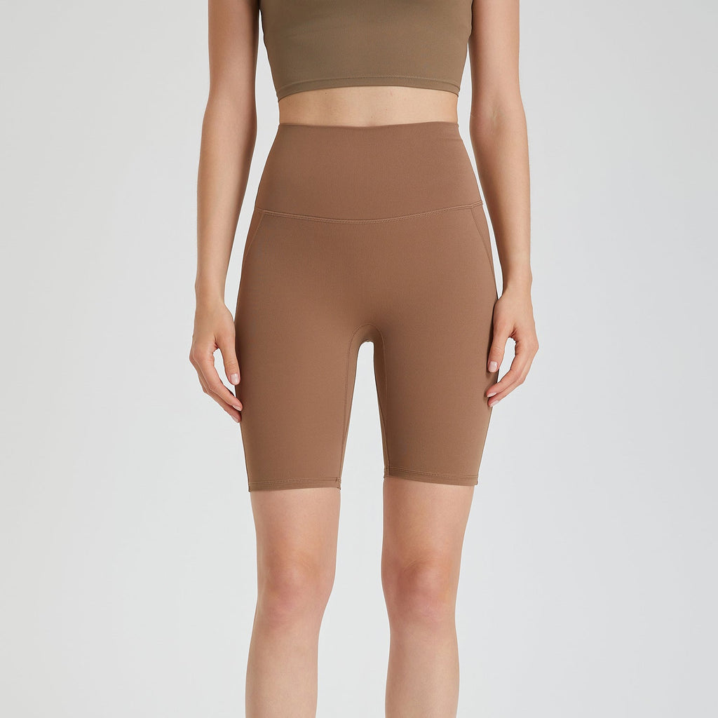 Nahtlose Yoga-Hose mit hohem Bund und Gesäßtasche, kurzer Schnitt, Pfirsich-Hüft-Push-up, Skinny-Sports-Leggings, keine sichtbaren Unterhosen