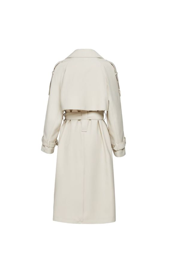 Element Kate Trenchcoat Damen Lang Frühling Herbst Retro Britisch Schnürkragen Lockerer Mantel