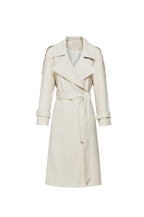 Element Kate Trenchcoat Damen Lang Frühling Herbst Retro Britisch Schnürkragen Lockerer Mantel
