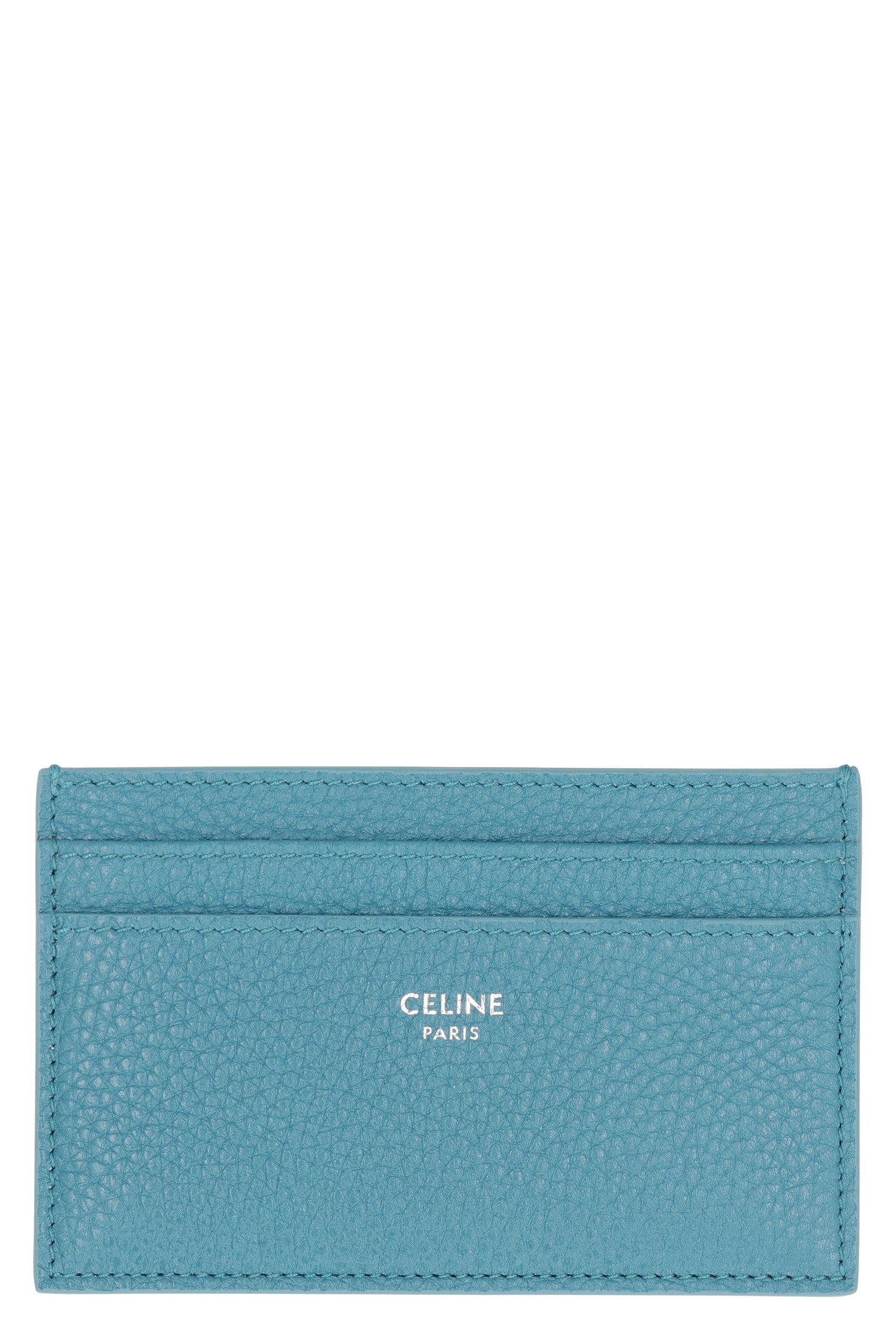 CELINE Pebbled Leather Card Holder with Five Slots -x7 cm