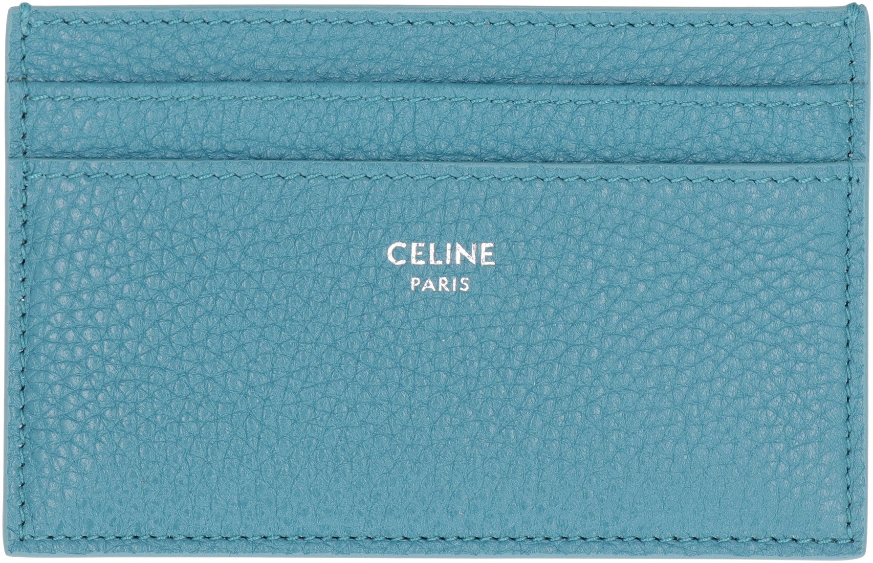 CELINE Pebbled Leather Card Holder with Five Slots -x7 cm