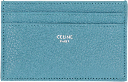 CELINE Pebbled Leather Card Holder with Five Slots -x7 cm