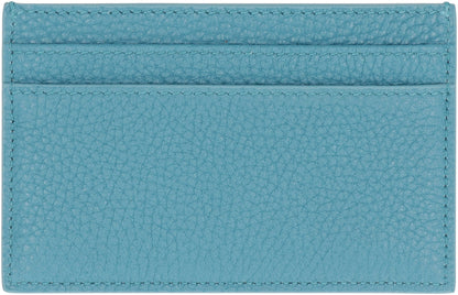 CELINE Pebbled Leather Card Holder with Five Slots -x7 cm