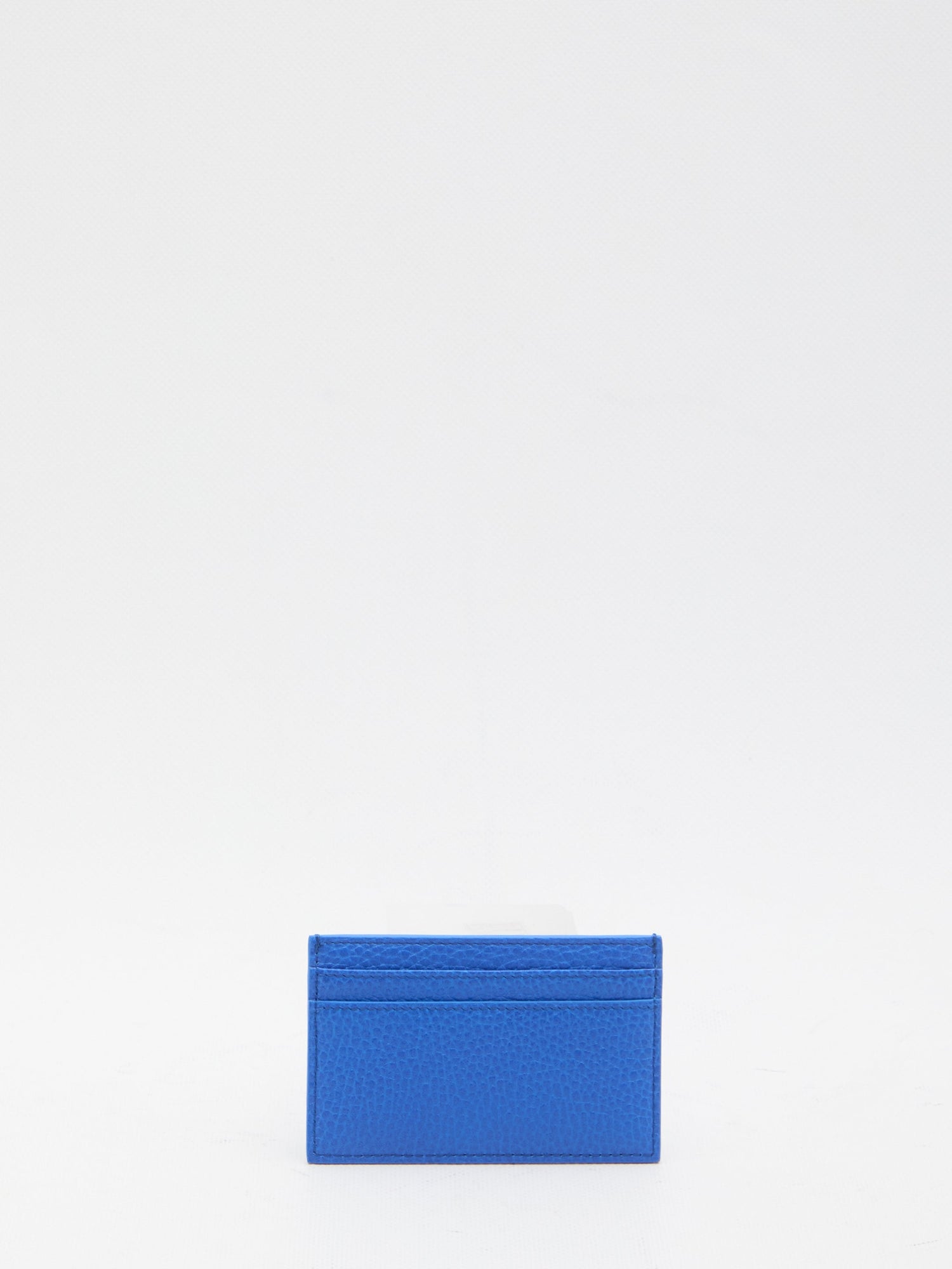 CELINE Mini Leather Card Holder with Silver-Tone Finishes