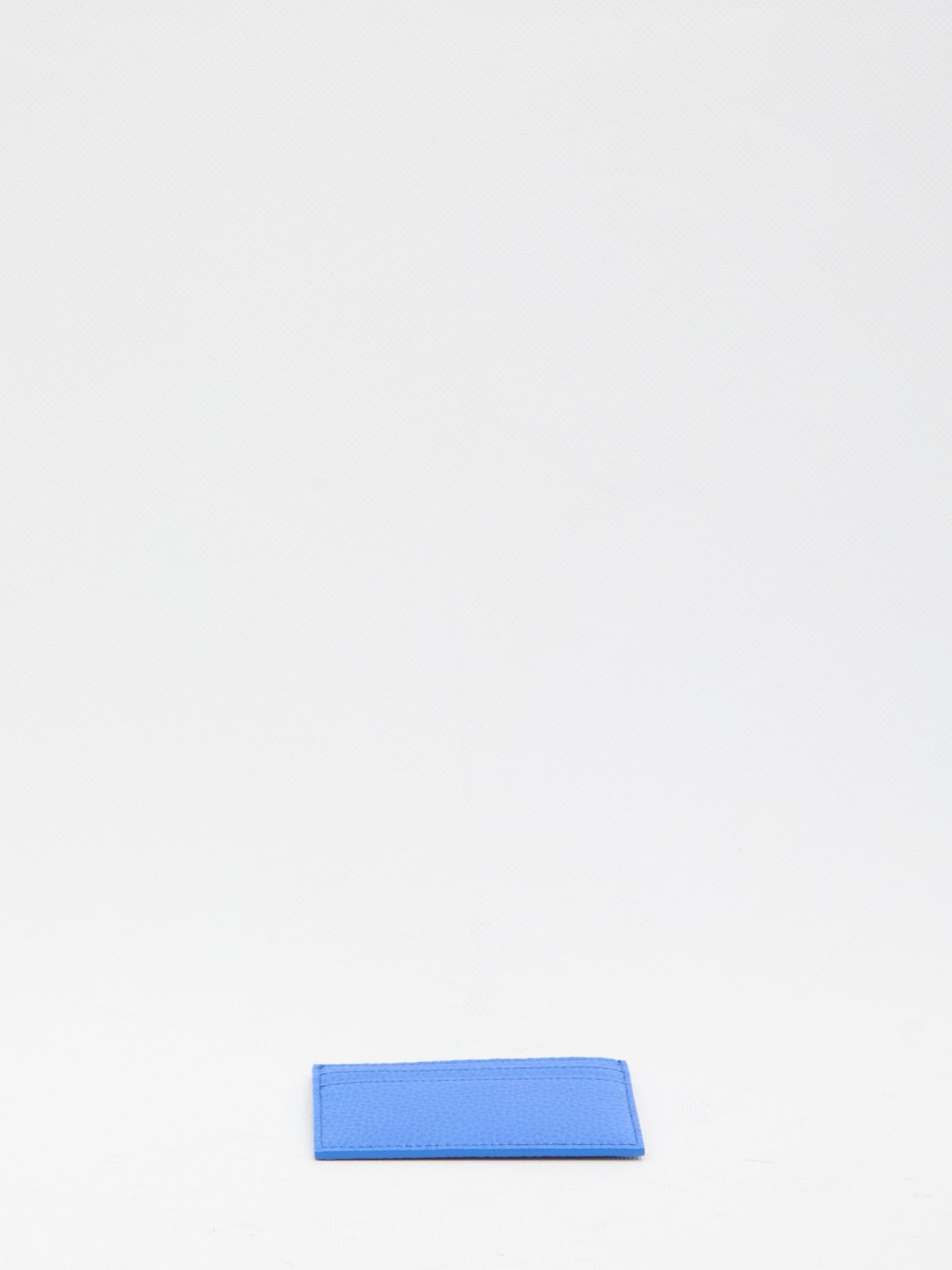 CELINE Mini Leather Card Holder with Silver-Tone Finishes
