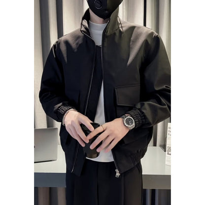 Mens Solid Color Work Jacket