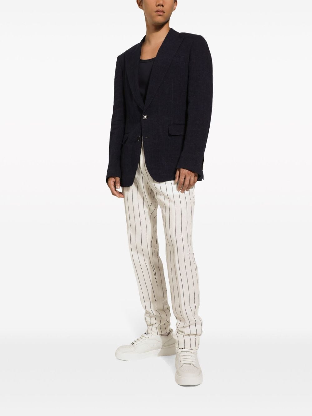 Dolce &amp; Gabbana Sicilia Linen Sngle Breasted Jacket
