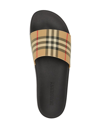 Burberry Check Pool Slides