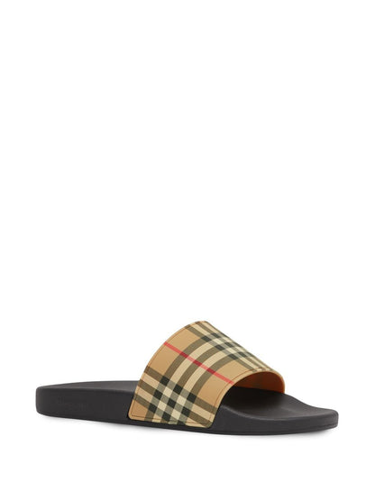 Burberry Check Pool Slides