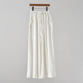 Spring Summer Cotton Linen Women Artistic Stone Washed Women Yoga Pants Linen Casual Wide Leg Pants