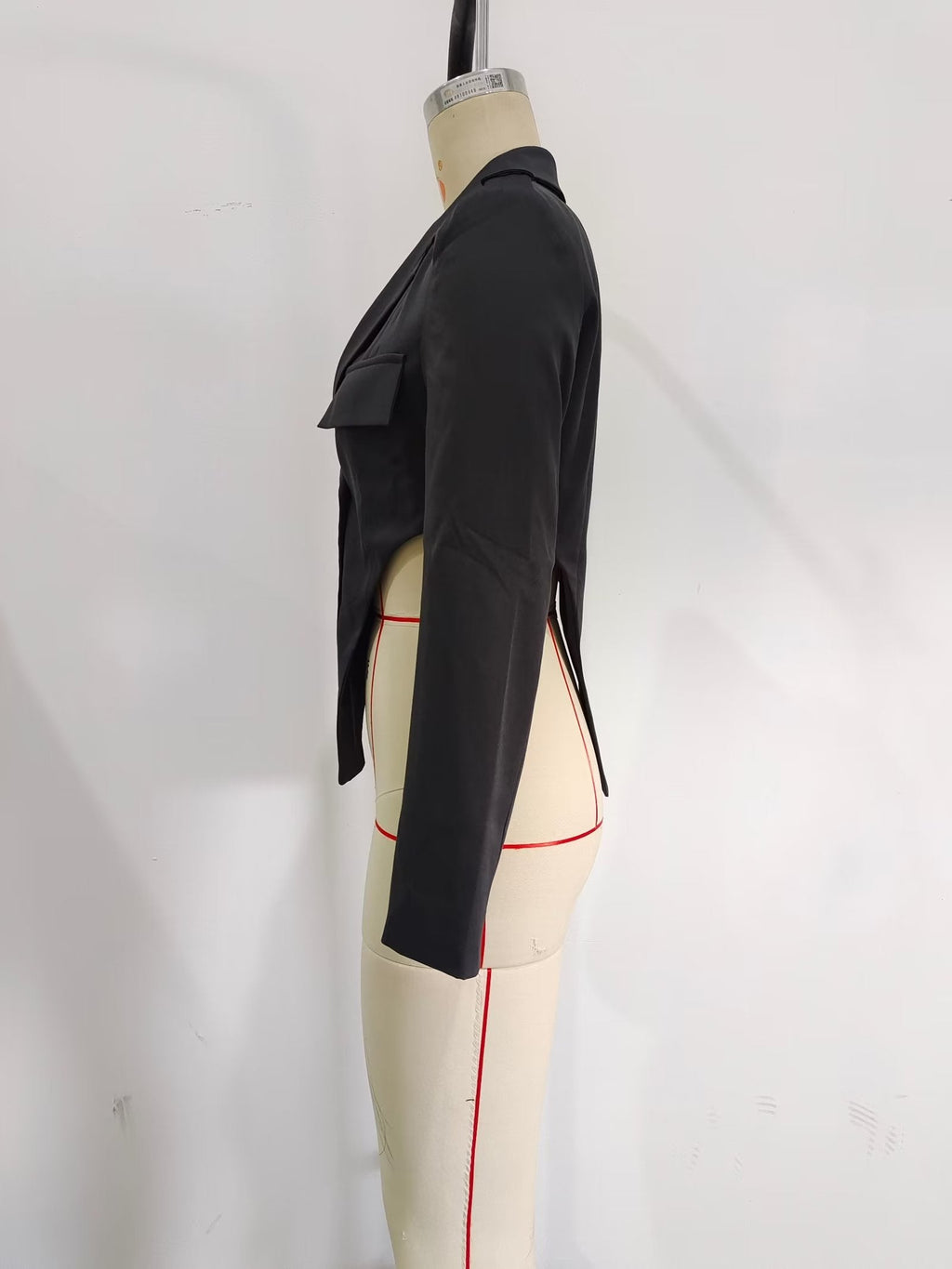 Damen Cutout-Oberteil und Hose mit hohem Bund im Falten-Design
