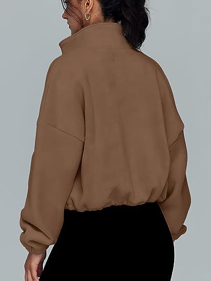 Damenbekleidung Polar Fleece Sportjacke Samt Stehkragen Reißverschlussjacke
