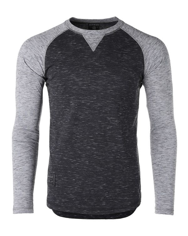Baseball Retro Raglan - Heather/Black