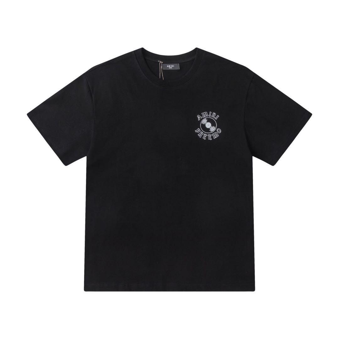 Amiri Black T-Shirt Without Collar