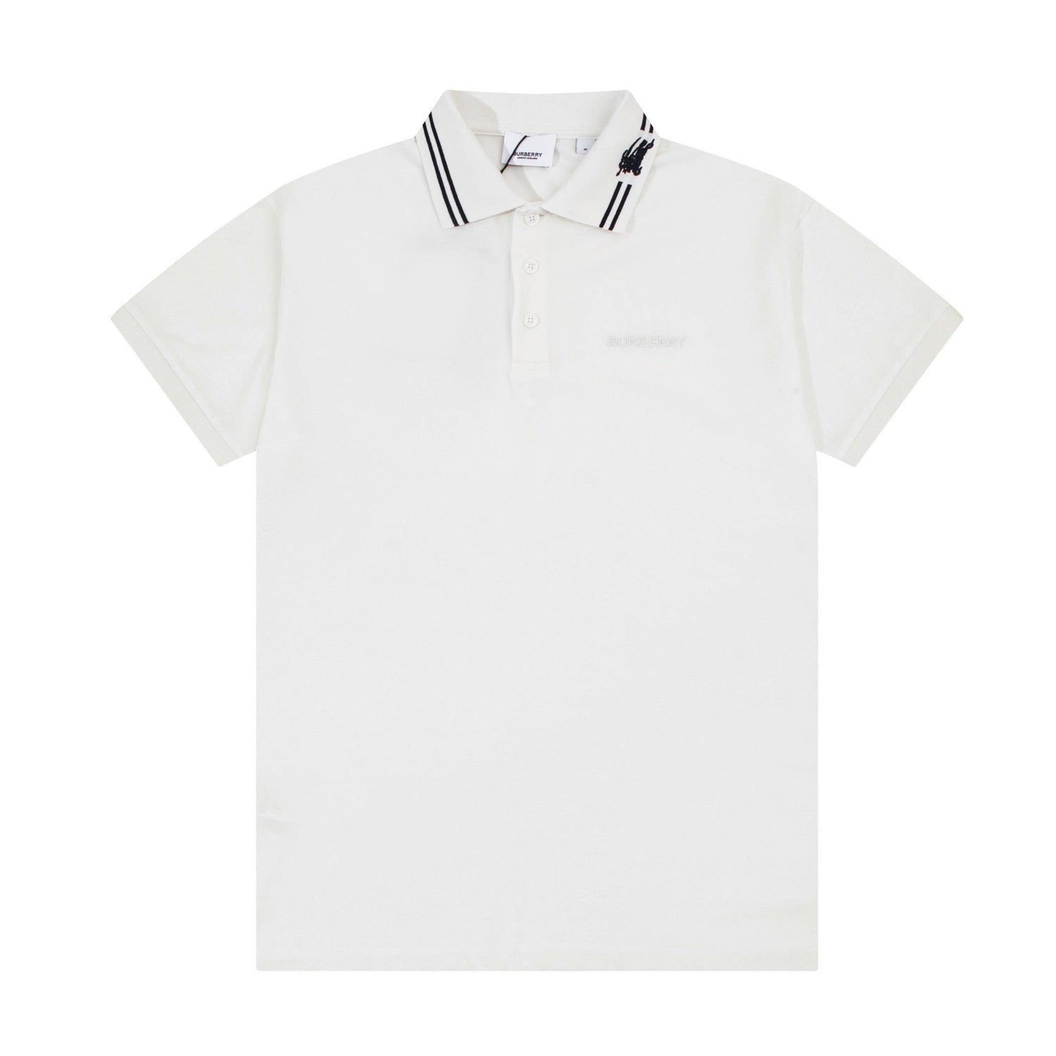 Burberry White T-Shirt With Collar