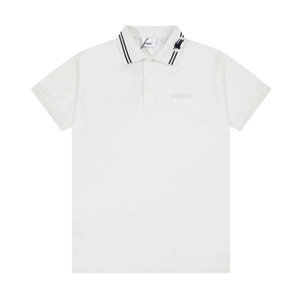 Burberry White T-Shirt With Collar