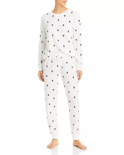Aqua Womens Sleep Brushed Thermal Lounge Set