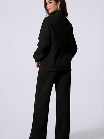 Womens Solid Color Casual Sports Suit