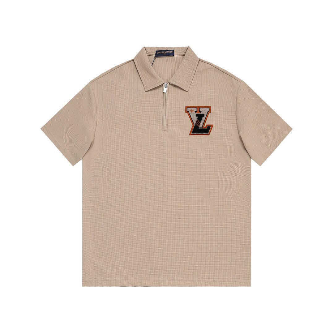 Louis Vuitton Beige T-Shirt with Collar