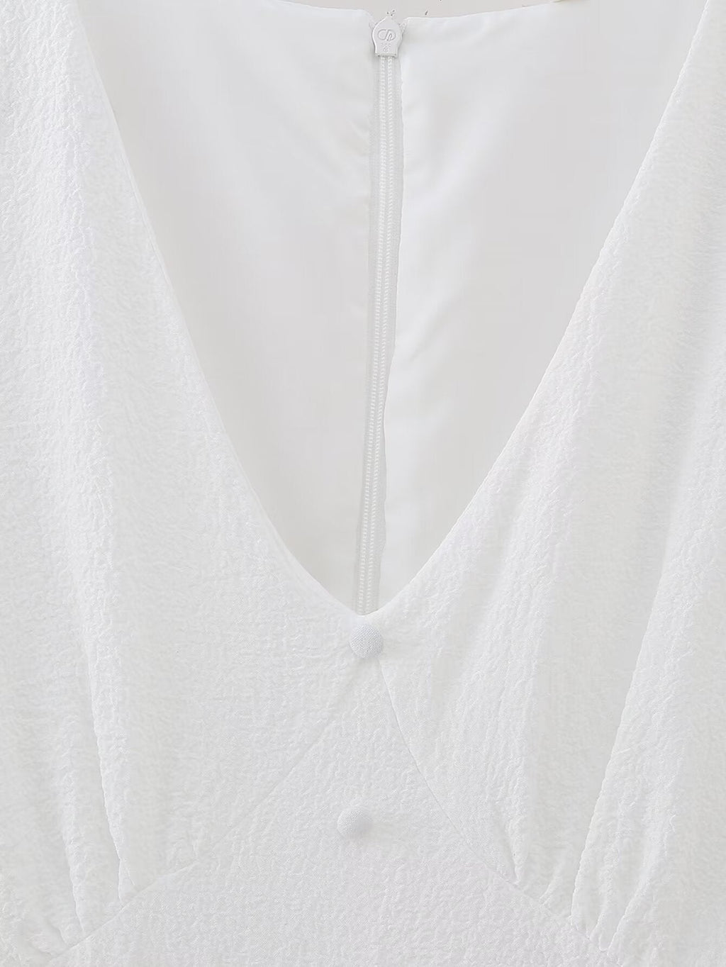 Sommer Aushöhlen Ausgeschnitten Bestickt Mittellanges Rüschenkleid Weiß Rüschen Damen