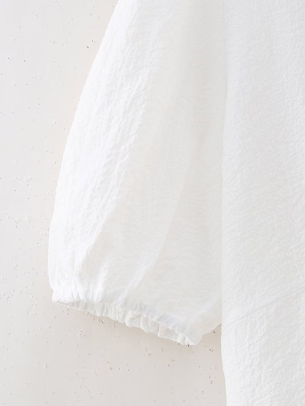 Sommer Aushöhlen Ausgeschnitten Bestickt Mittellanges Rüschenkleid Weiß Rüschen Damen