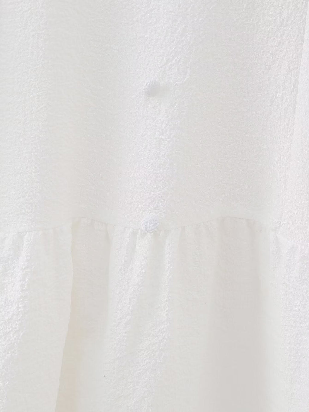 Sommer Aushöhlen Ausgeschnitten Bestickt Mittellanges Rüschenkleid Weiß Rüschen Damen