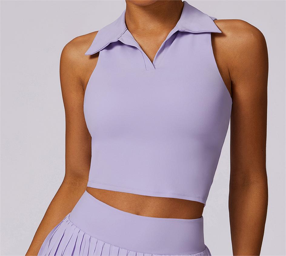 Sollinarry Nude Feel Enganliegende Sportweste Damen Lauf Tennis Workout Kleidung Top Polokragen Sweatshirt Damen