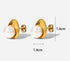 18K Gold Stainless Steel Earrings Personality Pearl Earring Eardrop Women Jewelry Accessories by Wanita Store