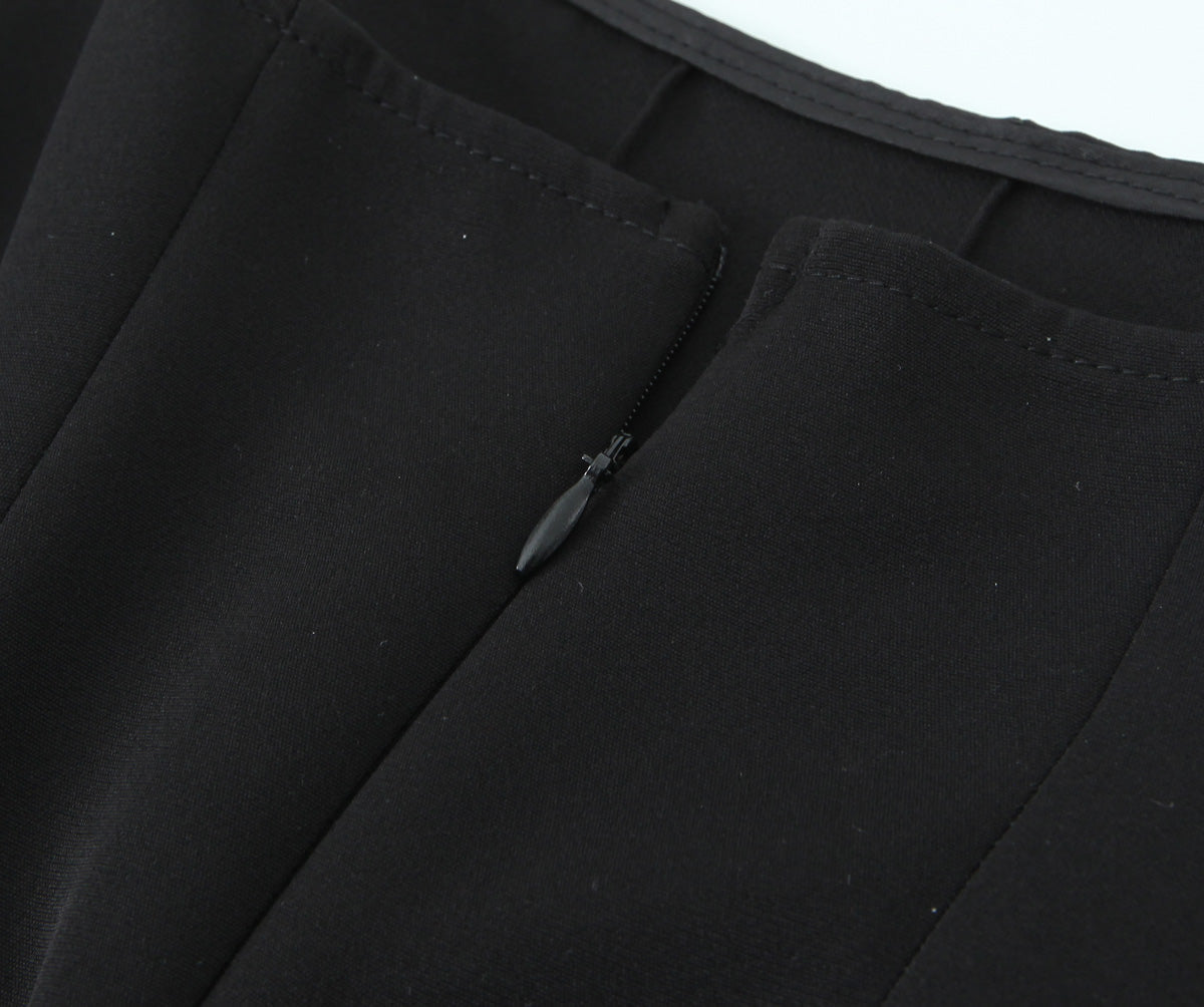 Damenkleid einfarbig, Rüschen, Träger, schmale Passform, Patchwork, lässiges Trägerkleid