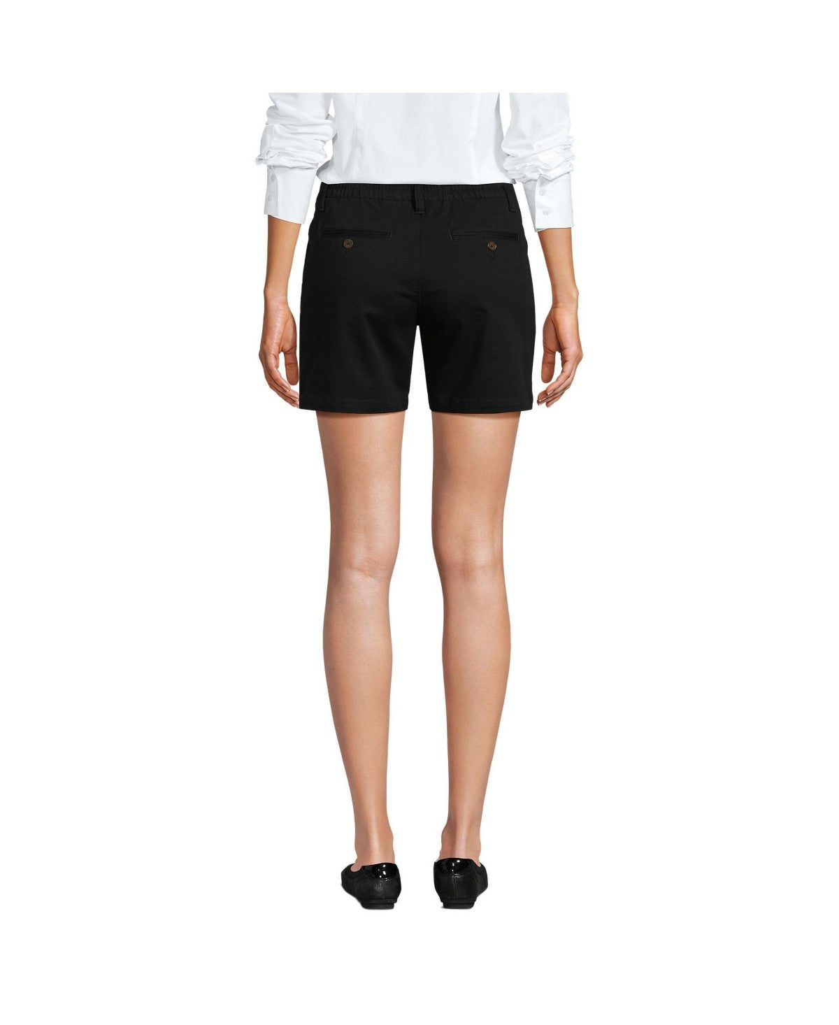 Lands End Womens Classic 7 Chino Shorts, Size 16