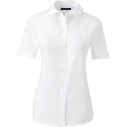 Lands End School Uniform Peter Pan Collar Broadcloth Shirt, Size 16