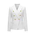 New Women Clothes Coat Autumn Winter Small Houndstooth Fashion Short Double Breasted Coat Blazer