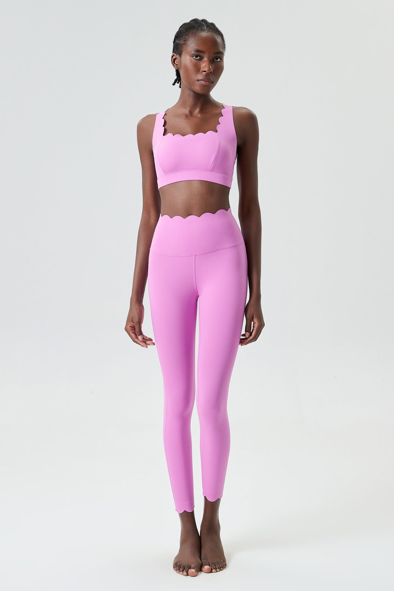 Small Wave Yoga-Anzug Suit Damen Enganliegender Sport-Fitness-Anzug Zweiteiliger Quick Dry Anzug