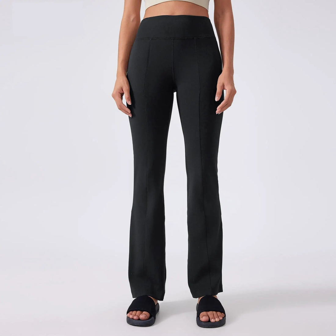 Yoga Pants Women High Waist Hip Lift No Embarrassment Line Tights Pocket Sports Fitness L Bell Bottom Pants by Wanita Store