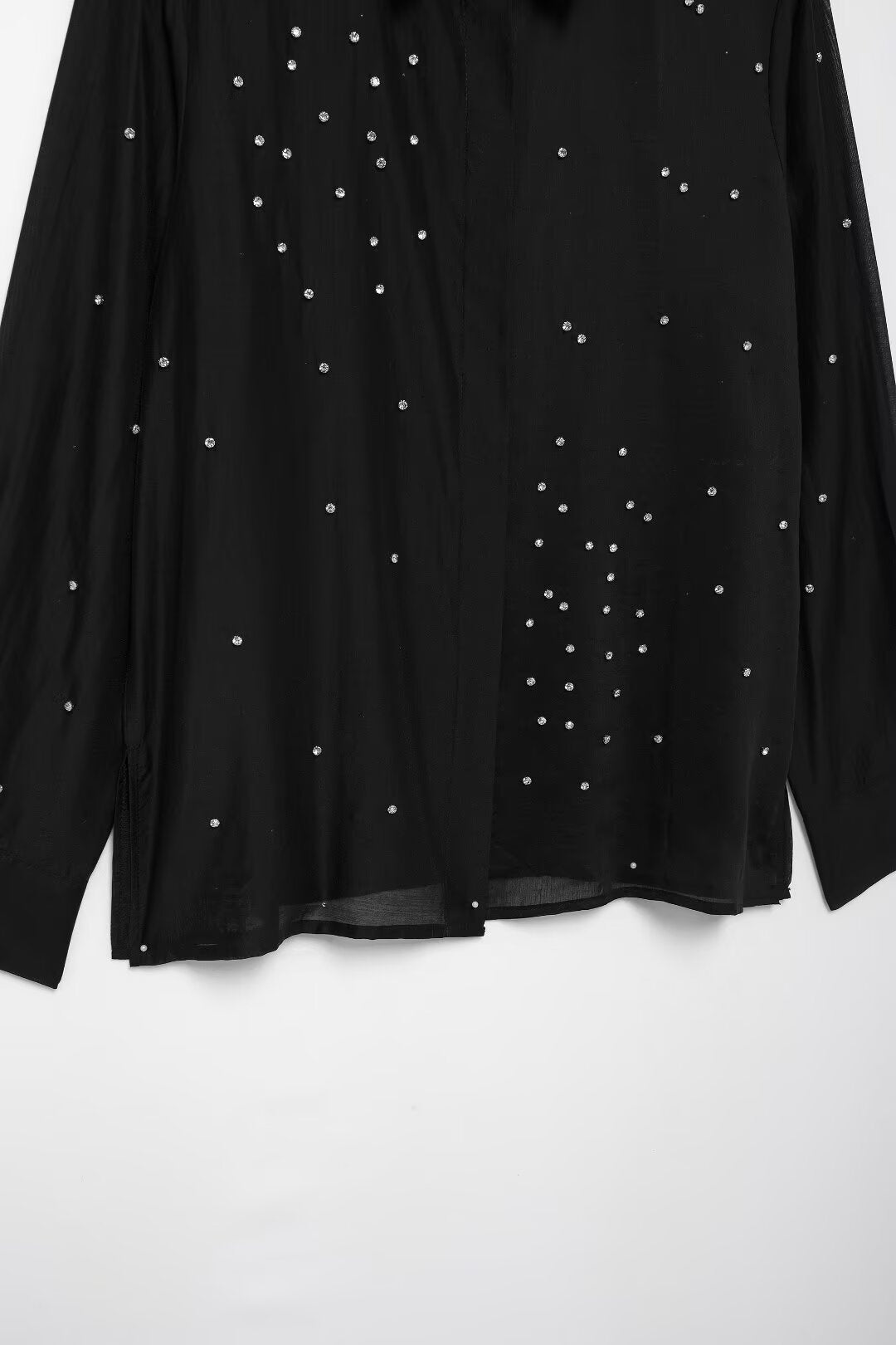 Fall Women Clothing Simple Jewelry Embroidery Shirt
