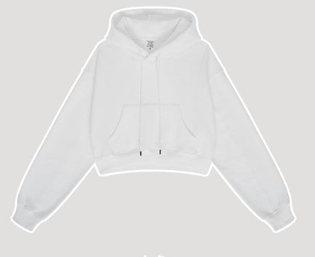 Clothing Autumn Winter Retro Hooded Pullover Women's Fleece-lined Thickened Sexy Short Women's Sweatshirt