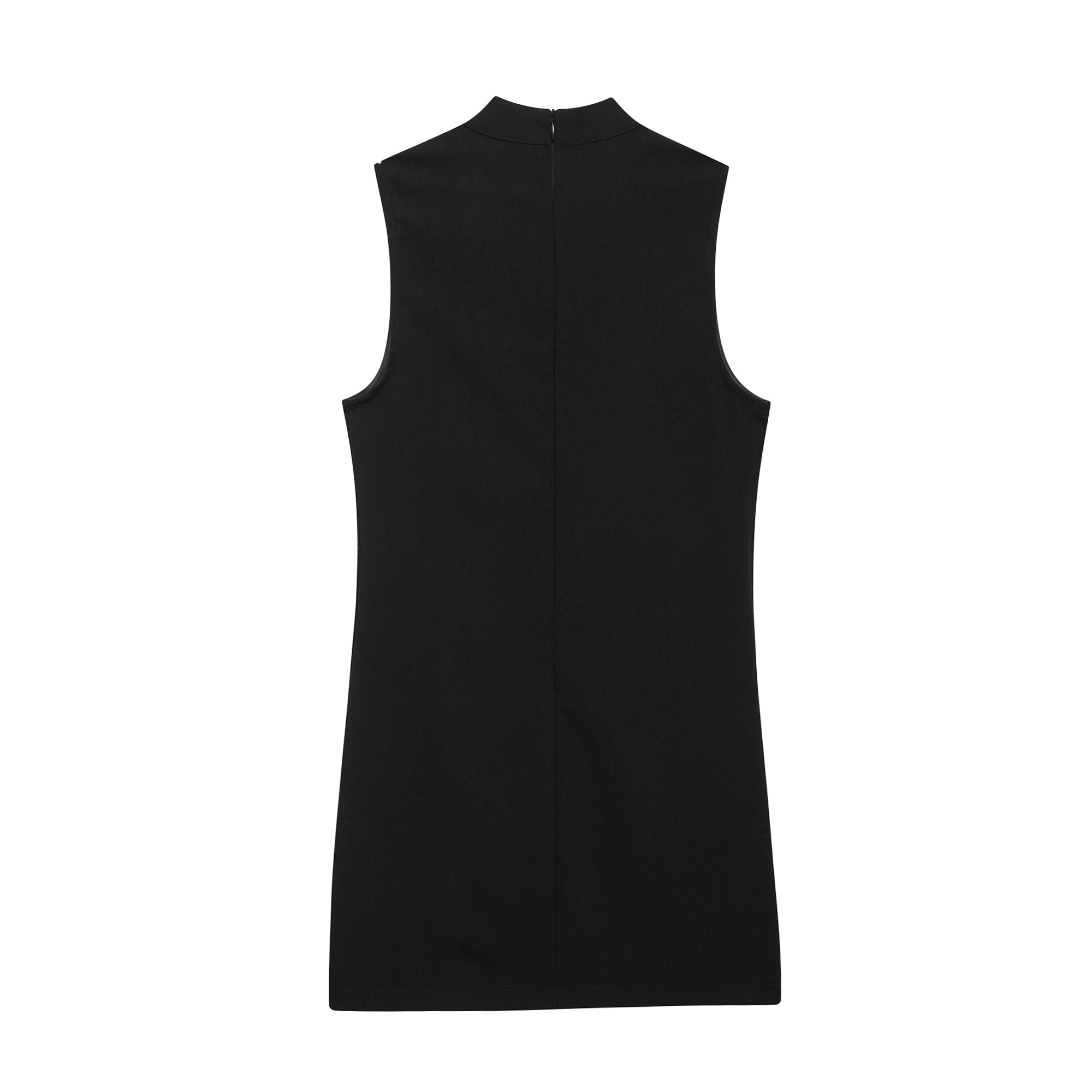 Fall Women Clothing Casual Simple Short Sleeveless Dress