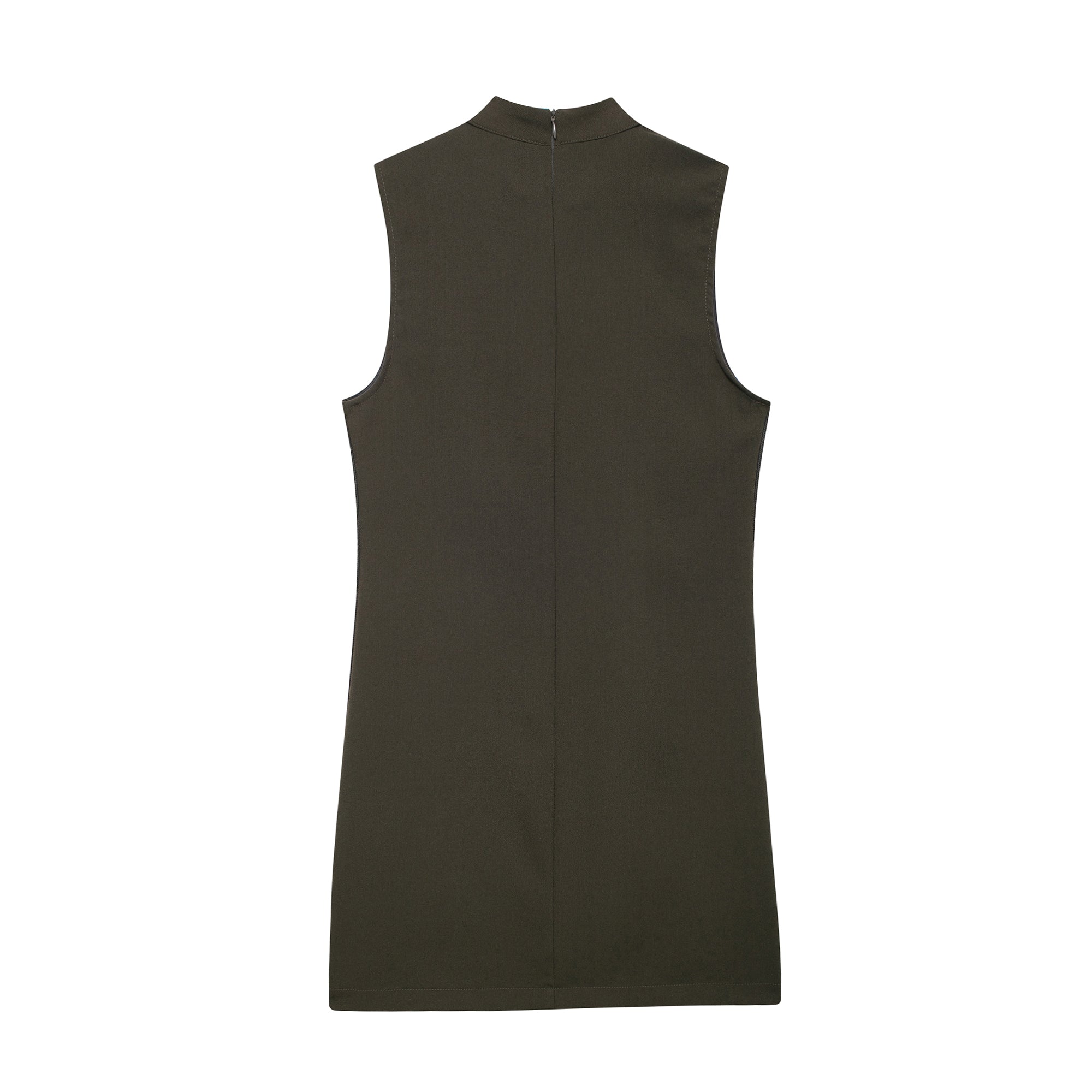 Fall Women Clothing Casual Simple Short Sleeveless Dress
