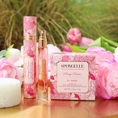 Peony Flower Eau de Toilette &amp; Travel Spongette