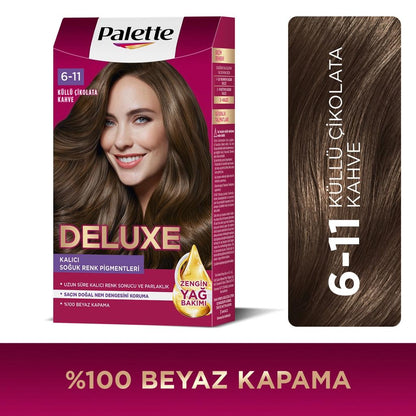 Palette Deluxe Ash Chocolate Brown Hair Dye 611 115 ml