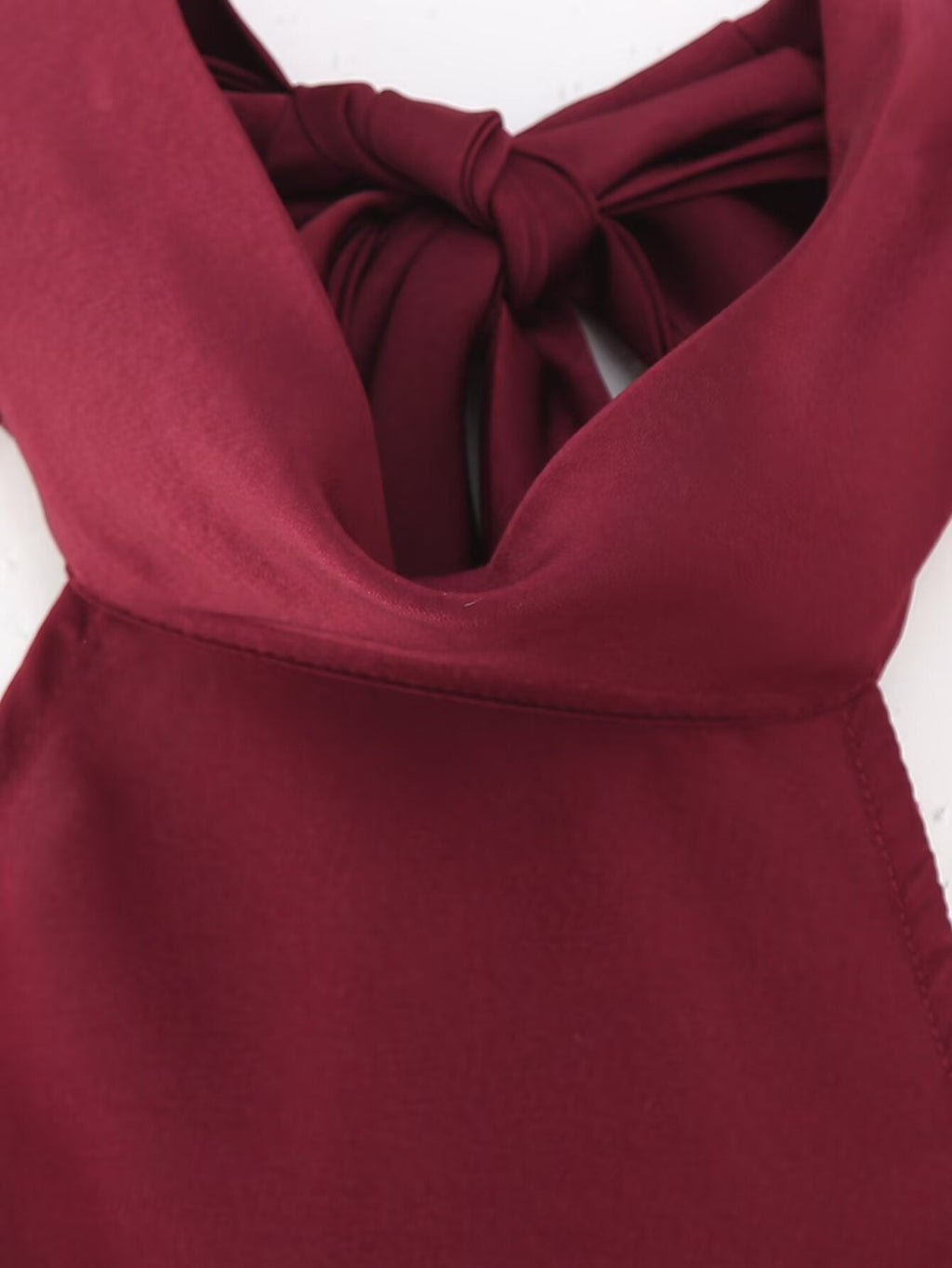 Two Color Hanging Collar Sleeveless Maxi Dress Spring