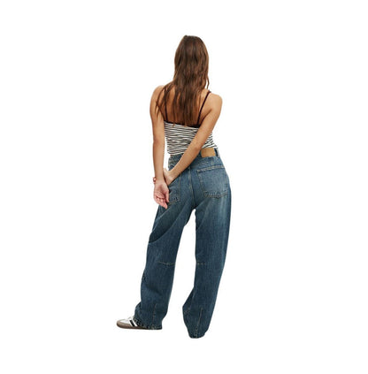 Cotton on Barrel Leg Jean in Blue Dusk, Size 34